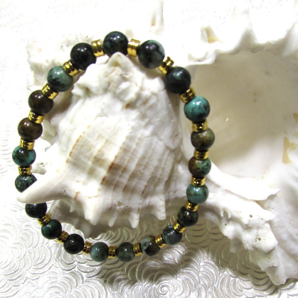 Natural African Turquoise Gemstone Bracelet
